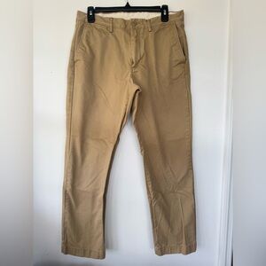 J. Crew Broken In Tan Chino Pants with Straight Leg Cut W32 L30